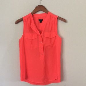J Crew Factory Sleeveless Popover Blouse